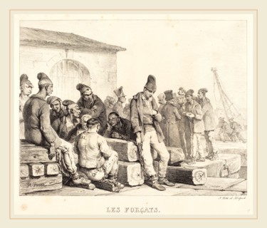 Horace Vernet (French, 1789-1863), Les forcats (The Convicts), lithograph