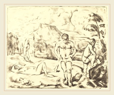Paul Cézanne, The Bathers (Large Plate), French, 1839-1906, lithograph