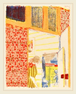 Edouard Vuillard (French, 1867-1939), Interior with Pink Wallpaper II (Interieur aux tentures roses
