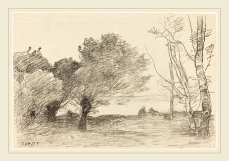 Jean-Baptiste-Camille Corot (French, 1796-1875), Willows and White Poplars (Saules et peupliers