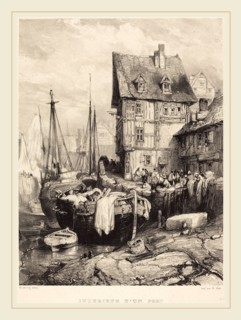EugÃ¨ne Isabey (French, 1803-1886), Intérieur d'un port, 1833, lithograph