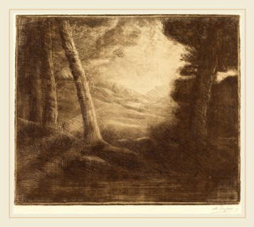 Alphonse Legros, Water's Edge by Morning Light (Au bord de l'eau (Effet du matin)), French,