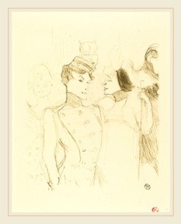 Henri de Toulouse-Lautrec (French, 1864-1901), Lender and Lavalliere (Lender et LavalliÃ¨re), 1895,