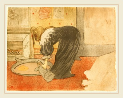 Henri de Toulouse-Lautrec (French, 1864-1901), Woman at the Tub (Femme au tub), 1896, color
