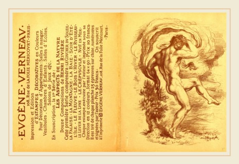 Louis Anquetin (French, 1861-1932), Dancing Nude and Advertisement for EugÃ¨ne Verneau's "Estampes