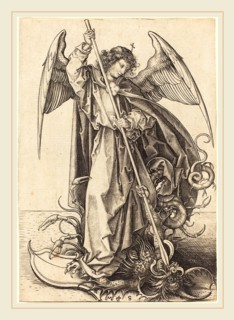 Martin Schongauer (German, c. 1450-1491), Saint Michael Slaying the Dragon, c. 1480-1490, engraving