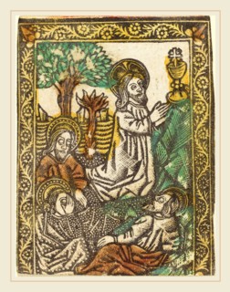 Workshop of Master of the Borders with the Four Fathers of the Church, Christ on the Mount of