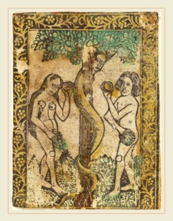 Workshop of Master of the Borders with the Four Fathers of the Church, Adam and Eve, 1460-1480,