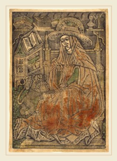 German 15th Century or Master of the Aachen Madonna, Saint Jerome in His Study, 1460-1470,