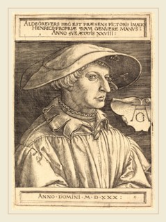Heinrich Aldegrever (German, 1502-1555-1561), Self-Portrait, 1530,