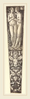 Heinrich Aldegrever (German, 1502-1555-1561), Ornament with Naked Couple, 1532,