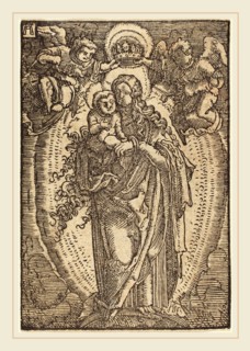Albrecht Altdorfer (German, 1480 or before-1538), The Virgin Crowned by Angels, c. 1513, woodcut