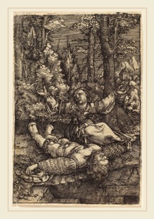 Albrecht Altdorfer (German, 1480 or before-1538), Pyramus and Thisbe, c. 1515-1518, engraving
