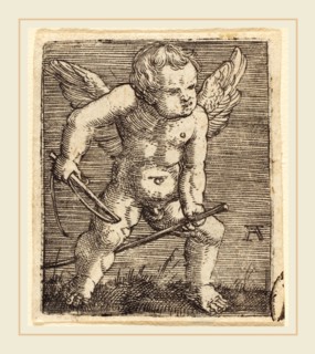 Albrecht Altdorfer (German, 1480 or before-1538), Winged Genii with Hobby Horse and Whip, c. 1520,