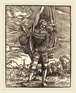 Albrecht Altdorfer (German, 1480 or before-1538), The Standard Bearer, c. 1516-1518, woodcut