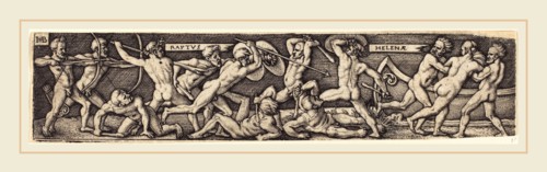 Sebald Beham (German, 1500-1550), The Rape of Helena, engraving