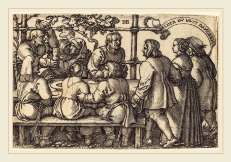 Sebald Beham (German, 1500-1550), Peasants' Feast, engraving