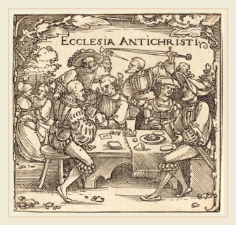 Sebald Beham (German, 1500-1550), Ecclesia Antichristi, woodcut