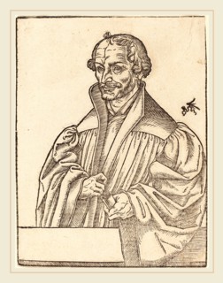 Lucas Cranach the Younger (German, 1515-1586), Philip Melanchton, Half-Length to the Left, Standing