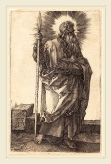 Albrecht DÃ¼rer (German, 1471-1528), Saint Thomas, 1514, engraving