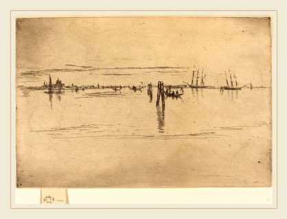 James McNeill Whistler (American, 1834-1903), Long Lagoon, 1880, etching and drypoint