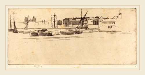 James McNeill Whistler (American, 1834-1903), The White Tower, c. 1875, etching