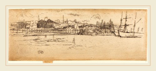 James McNeill Whistler (American, 1834-1903), Dry-Dock, Southampton, 1887, etching