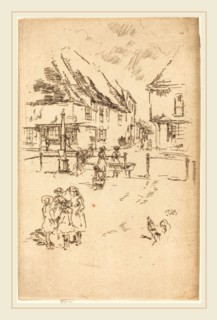 James McNeill Whistler (American, 1834-1903), The Cock and the Pump, c. 1887, etching