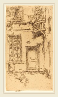 James McNeill Whistler (American, 1834-1903), Courtyard, Rue P.L. Courier, 1888, etching
