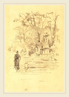 James McNeill Whistler (American, 1834-1903), The Steps, Luxembourg Gardens, 1893, lithograph