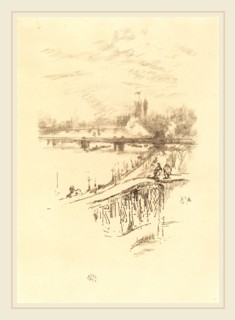 James McNeill Whistler (American, 1834-1903), Savoy Pigeons, 1896, lithograph