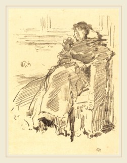 James McNeill Whistler (American, 1834-1903), La Robe Rouge, 1894, lithograph