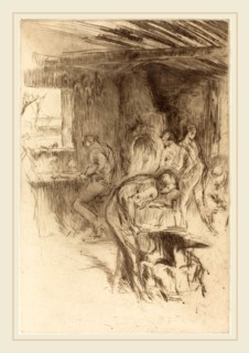 James McNeill Whistler (American, 1834-1903), The Little Forge, 1875, drypoint