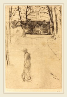 James McNeill Whistler (American, 1834-1903), Speke Hall, No.1, 1870, etching and drypoint