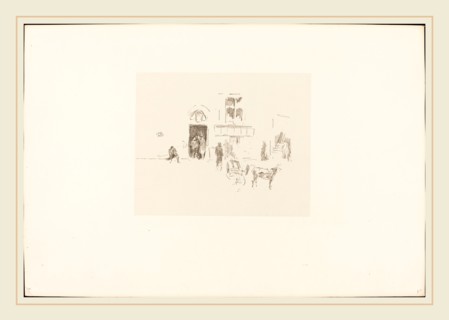 James McNeill Whistler (American, 1834-1903), Gaiety Stage Door, 1879, lithograph in black on chine