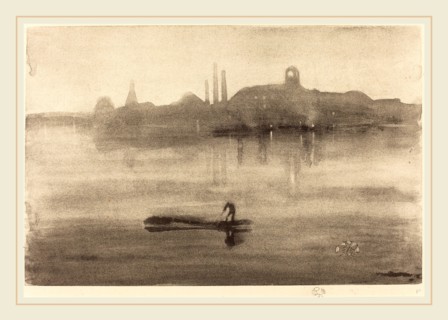 James McNeill Whistler (American, 1834-1903), Nocturne, 1878, lithotint