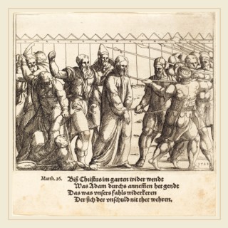 Augustin Hirschvogel (German, 1503-1553), Jesus Being Led to Caiaphas, 1549, etching