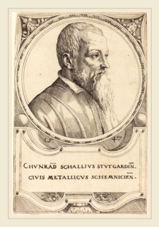Augustin Hirschvogel (German, 1503-1553), Conrad Schall, 1547, etching