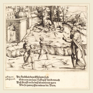 Augustin Hirschvogel (German, 1503-1553), The Murder of the Children of Bethel, 1547, etching