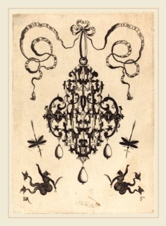 Daniel Mignot (German, active 1593-1596), Large Pendant, Lower Left and Right Two Creatures of the