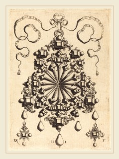 Daniel Mignot (German, active 1593-1596), Large Pendant with Star at Centre, engraving