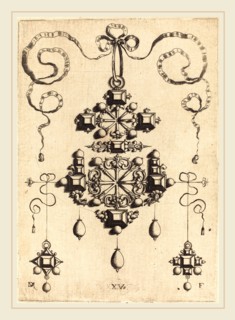 Daniel Mignot (German, active 1593-1596), Pendant with Two Double Crosses, Surrounded by Four