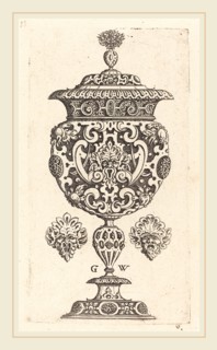 Georg Wechter I (German, c. 1526-1586), Goblet, rim decorated with masque with  gaping mouth,
