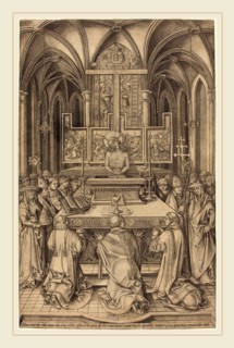 Israhel van Meckenem (German, c. 1445-1503), The Mass of Saint Gregory, c. 1490-1500, engraving