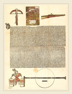 German 16th Century, Broadside: An Invitation to an Arms Competition, in or after 1501, woodcut,