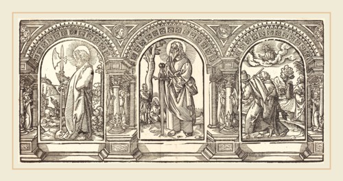 German 16th Century after Martin Schongauer, Christ and His Disciples V, woodcut