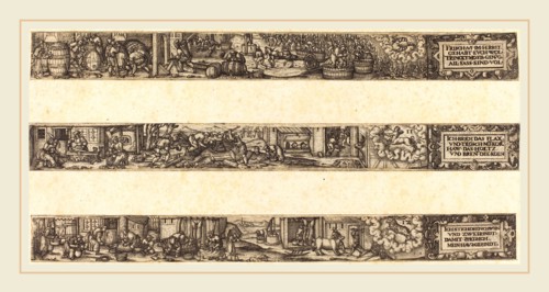 Franz Brun (German, active c. 1590), Three Months, 1584, engraving