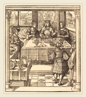 Leonhard Beck (German, c. 1480-1542), The Young White King between the Queen and Princess of the