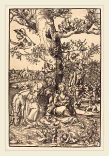 Lucas Cranach the Elder (German, 1472-1553), The Rest on the Flight into Egypt, 1509, woodcut