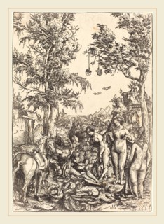 Lucas Cranach the Elder (German, 1472-1553), The Judgment of Paris, 1508, woodcut